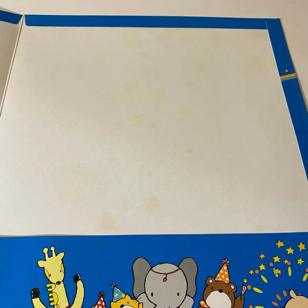 Vintage Sanrio Folder 1983 Rainbow Circus Pocket Portfolio